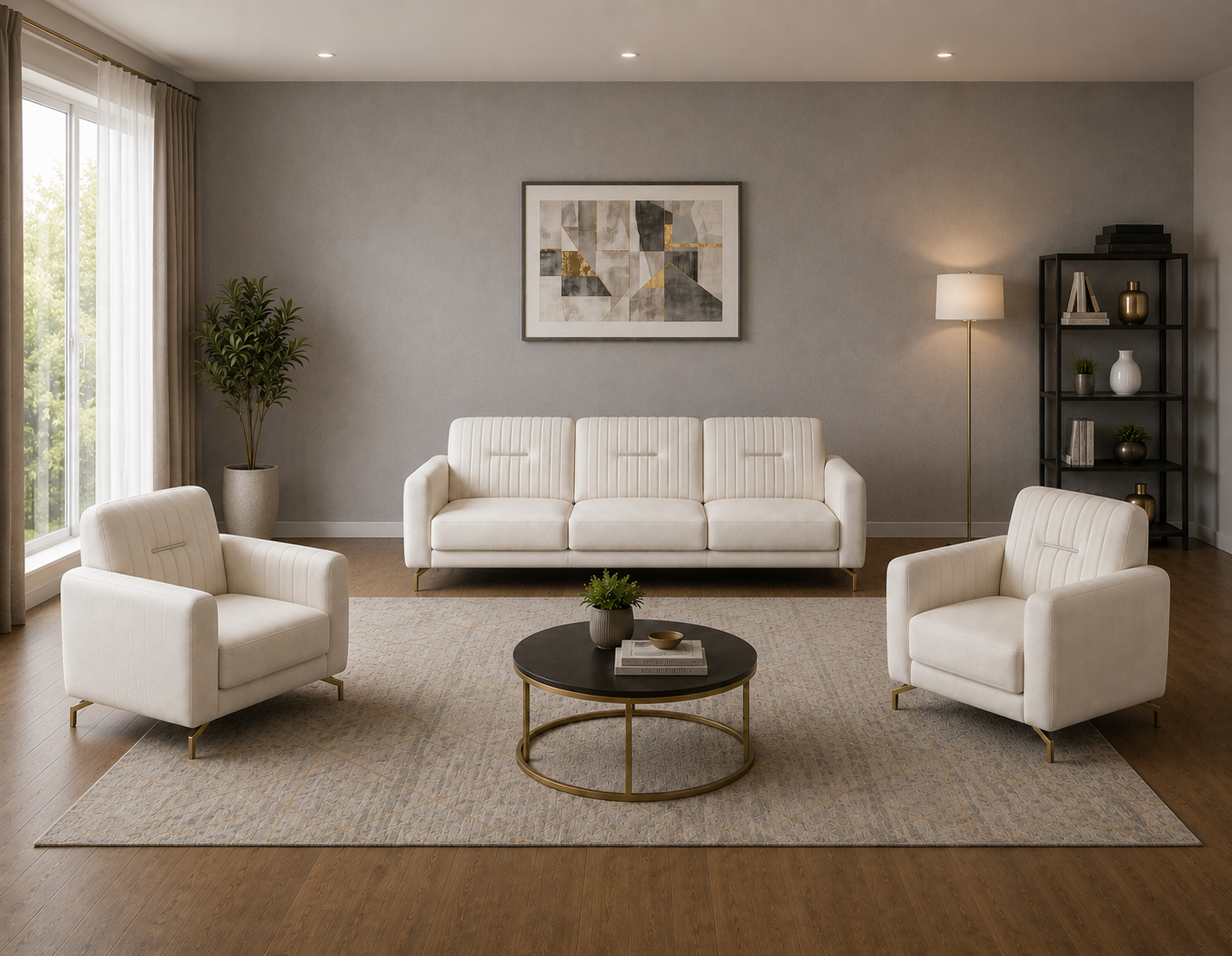 Elegant 3+1+1 Sectional Sofa